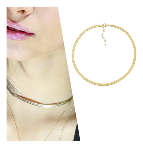 Colar Choker Malha Diamantada | 2 Anos Garantia