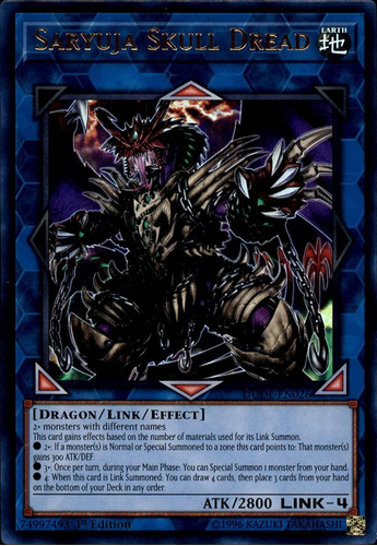 Yugioh Saryuja Skull Dread - Dude-en026 - Ultra Rare 1st Edi