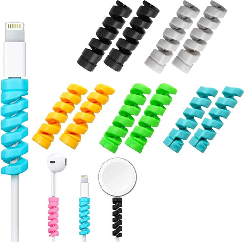 8 Pzas Cable Espiral Protector De Celular / Celular Android