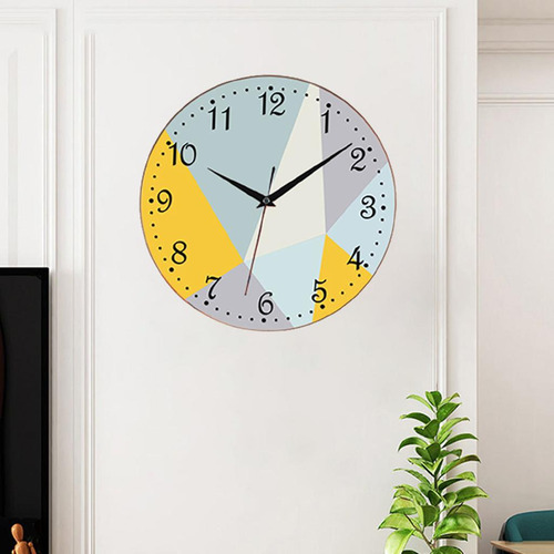 Reloj De Pared Decorativo De 12 Pulgadas Con Geometría