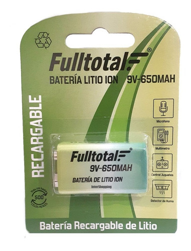 Imagen 4 de 5 de Cargador Usb Doble +1 Bateria 9v Recargable Litio-ion 650mah
