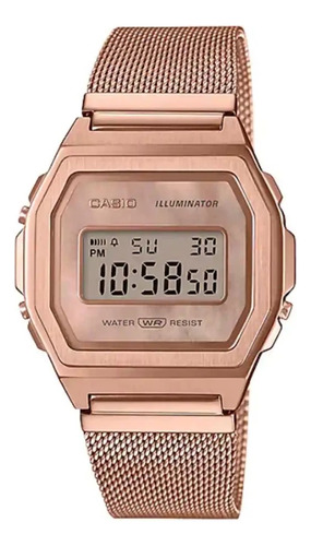 Reloj Casio Vintage Champagne/oro Rosa Original Time Square