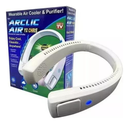 Ventilador Personal Portatil Para Cuello Recargable Blanco