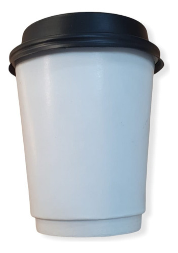 Vasos Polipapel Blanco 12 Oz Doble Pared C/ Tapas (x 25 Un)