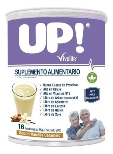 Vivalite Up - 900 Gramos Sabor Vainilla / Caramelo