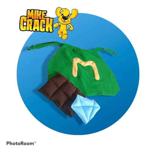 Disfraz Infantil Niño/a Mikecrack Capa Diamante Y Chocolate