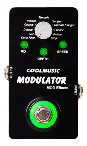 Coolmusic A-me01 Modulador Multi Efectos Pedal Con 11 Modos. Color Negro