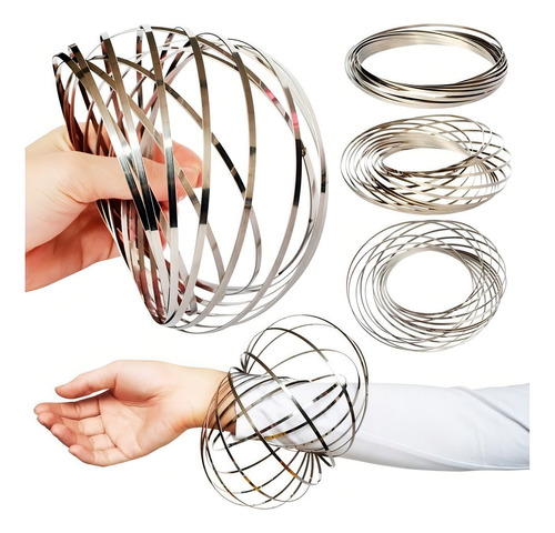 Fidget Mágico Magic Ring Anti Estrés Juguete De Moda- Mr2010 Color Plateado