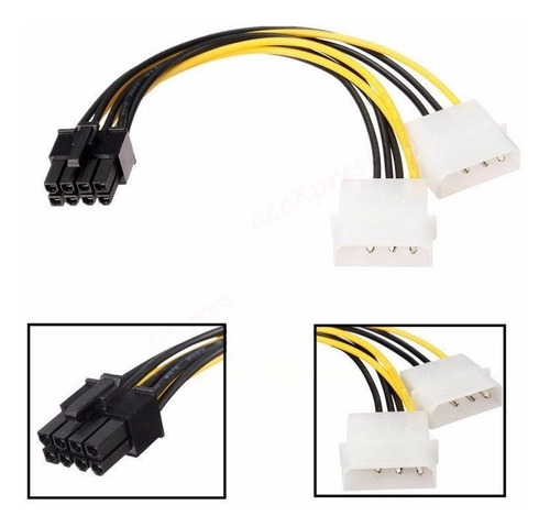 Cabo Adaptador Pci-e 8 Pinos Mineração Bitcoin Ethereum Iota