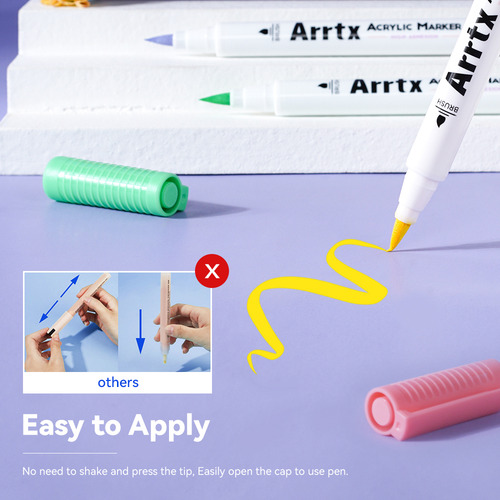 Set De 36 Pinceles Para Pintura Acrílica Arrtx, Diseño Paste