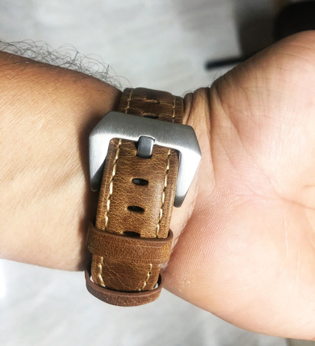 Pulseira Couro P/ Panerai Varios Modelos Brinde Ferram E Pin
