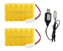 Comprar 2 Baterias 7.2v 700mah Ni-cd Aa Con Conector Tamiya 