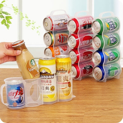 Soporte Porta Cervezas Latas Botellas Organizador De Nevera