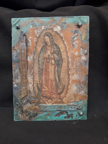 Oleo Antiguo  Virgen De Guadalupe 
