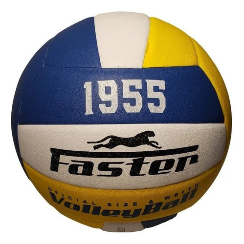 Pelota De Voley Faster H5-918   Nº 5  Color Azul/blanco/amarillo  Para Indoor/outdoor