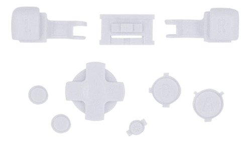 Botones Color Blanco Solido Para Game Boy Advance Gba Sp
