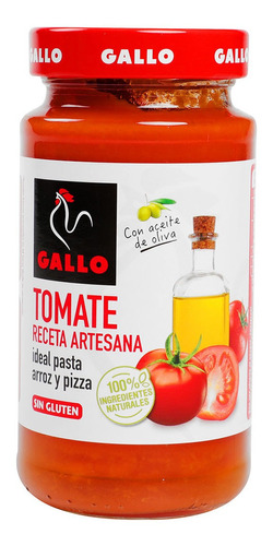 Salsa Gallo Para Pasta Tomate Receta Artesanal 400g