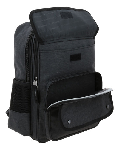 Mochila Grande Chenson Pro Ar Negro Multiples Bolsillos Juvenil