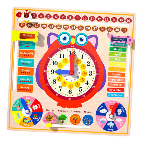 Juguetes Montessori Días De La Semana Reloj Material