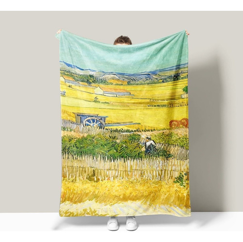 Manta Con Pintura Al Óleo De Van Gogh Campo Tendencia