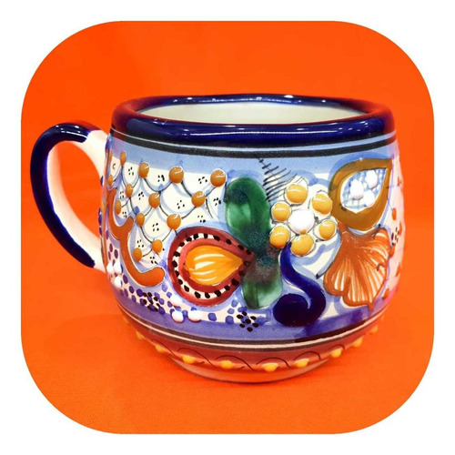 Imagen 1 de 2 de Tarro Chocolatero De Talavera Poblana Color 500 Ml Grande Tg