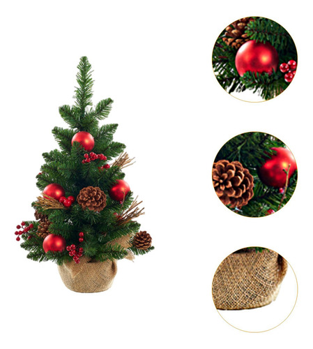 Mini Decoración De Árbol De Navidad Con 14cm X 14cm X 30cm