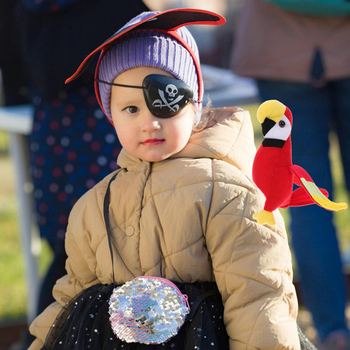 Peluche Con Forma De Loro Pirata Para Niños, Adorable Pirata