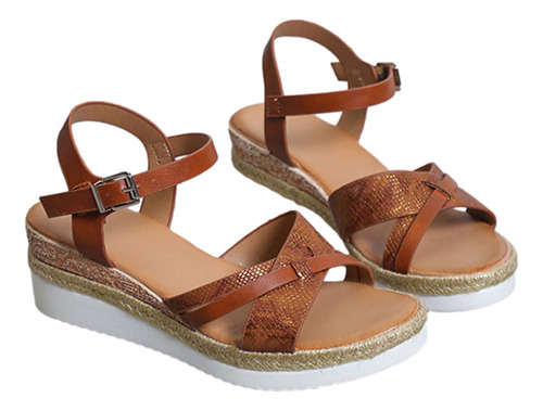 Zapatos Casuales Que Combinan, Sandalias Con Cuña Para Mujer