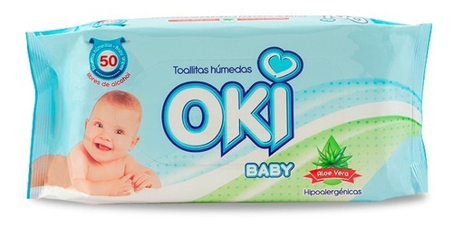Toallitas Húmedas Aloe 50 Unid Oki Baby 24 Paqxbulto