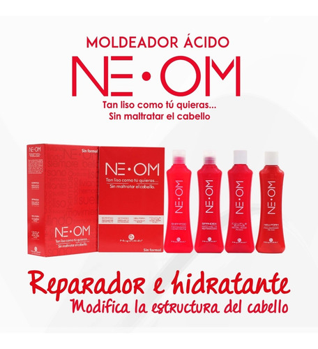 Imagen 3 de 3 de Kit Alisante Neom Keratina Naprolab Sin - mL a $213