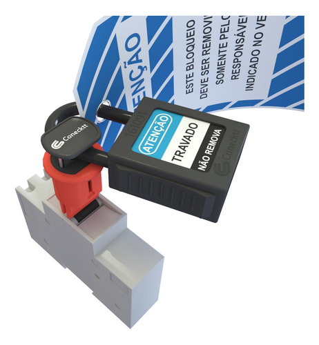 Imagem 3 de 7 de Bloqueio Elétrico Disjuntor Din Loto Lockout Tagout Pcep