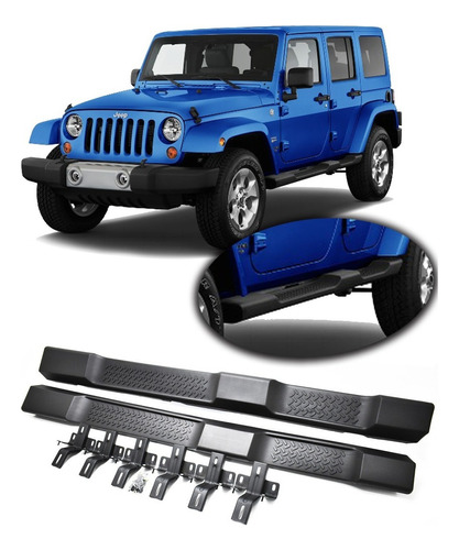 Estribos 4 Ptas Jeep Wrangler Rubicon Jk 2007 2010 2015 2017