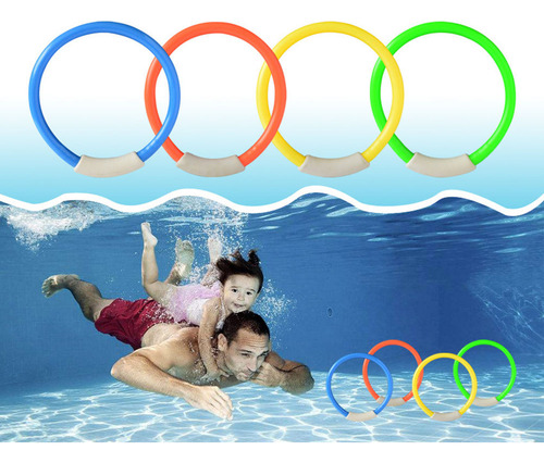 Anillo De Buceo, 8 Unidades, Para Nadar Bajo El Agua, Juguet