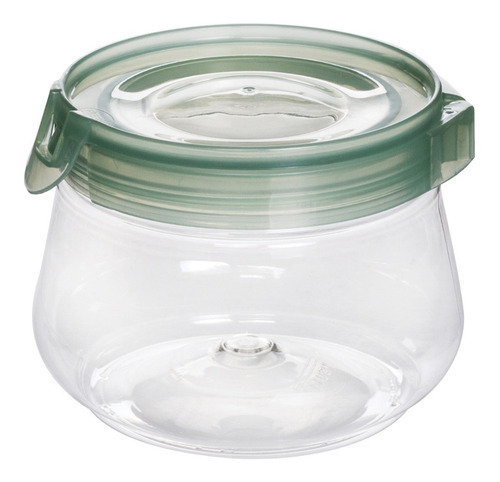Tarro hermético de plástico multiusos de 700 ml con cierre de color transparente
