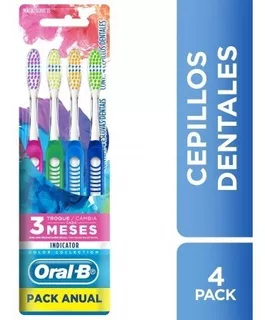 Cepillos Dentales Oral B Indicator Pack Anual X 4 Un