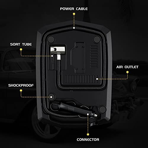 Compresor Inflador De Llanta Para Auto Lcd
