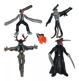 Set Figuras Chainsawman Vs Katanaman Articulados 5 Pcs Devil