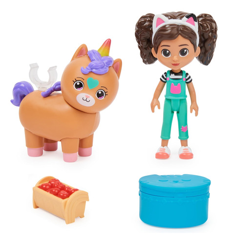 Paquete Figuras Juguete Gabbys Dollhouse, Gabby Girl Y Kico