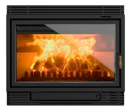 Salamandra Chimenea Insertable A Leña Bosca 650 Black Vision