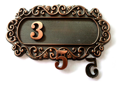 Paquete De 2-6 Placas De Puerta De Placa De Número De Casa