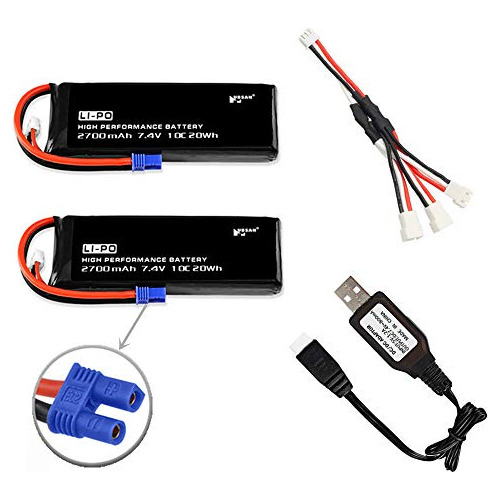 Batería Li-po 7.4v 2700mah Para Drone Hubsan H501s H501a H50