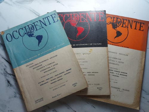 Antiguo Libro Occidente. Lote De 3 Revistas. 52793