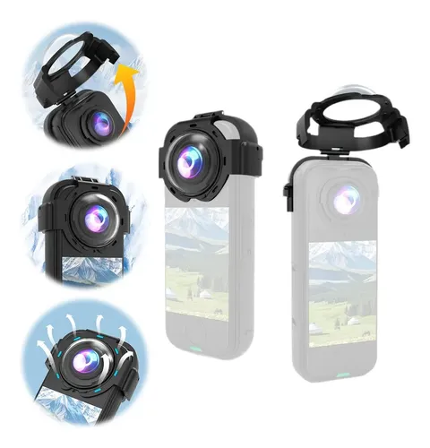 Protector De Lentes Dual Para Insta360 X4 | PC Resistente Con Alta Transmisión De Luz | Incluye Paño Y Manual