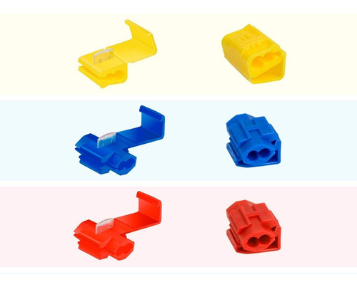 Imagem 3 de 10 de Kit 100 Conector Elétrico Derivação Emenda Cabo Fios Taplink