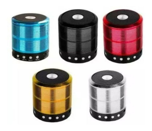 Mini Caixinha de Som Bluetooth Portátil Potente Ws-887 Cor Preto