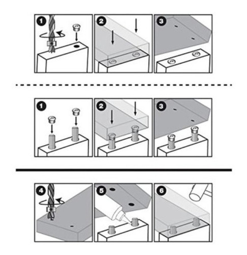 Imagen 6 de 8 de Marcadores De Metal Para Tarugos Madera Muebles Carpintería