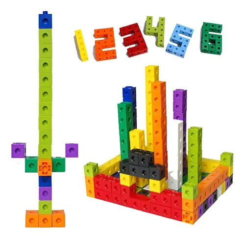 100 Cubos Unifix En Balde Desarrollo Matemático Y Lógico