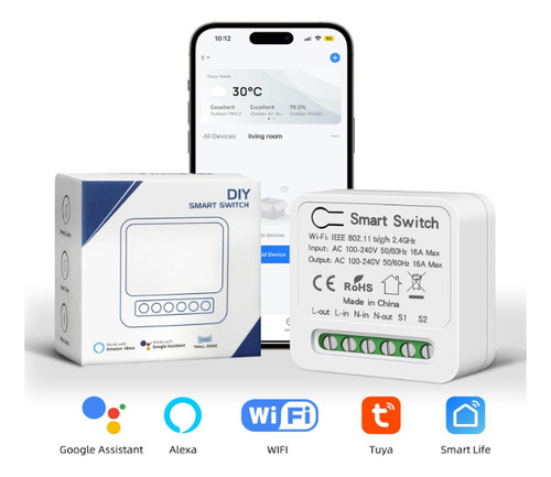 Control Interruptor Smart Smart Inteligente Wifi Tuya 16a