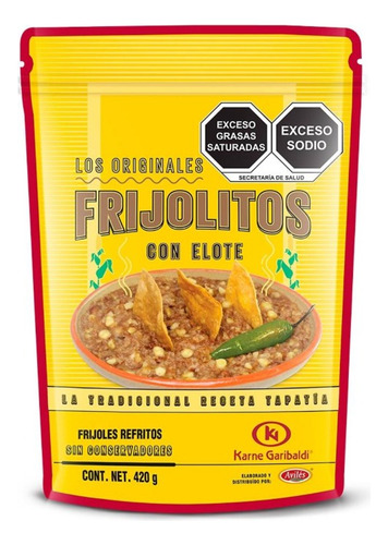 Frijoles Refritos Avilés Karne Garibaldi Con Elote 420 G