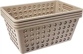 Canastos Organizadores De Plastico Set X 4 Multiuso Cesto